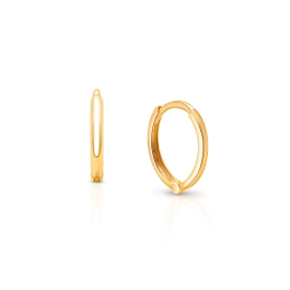 11mm Classic Huggie Hoops, Baby/Children's Earrings - 14K Gold