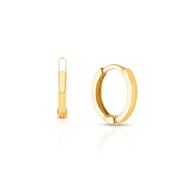 11mm Modern Huggie Hoops, Teen's Earrings - 14K Gold