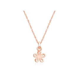 Daisy Dear, Children's Flower Necklace for Girls - 14K Rose Gold