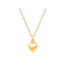 Power of Love, Children's Heart Necklace for Girls - 14K Gold