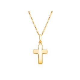Regal Cross, Teen's Necklace for Girls- 14K Gold