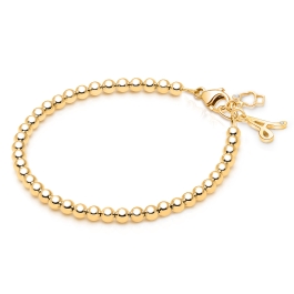 3mm BabyLumina Beads, Baby/Children's Beaded Bracelet for Girls - 14K Gold