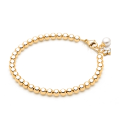 4mm BabyLumina Beads, Teen's Beaded Bracelet for Girls - 14K Gold
