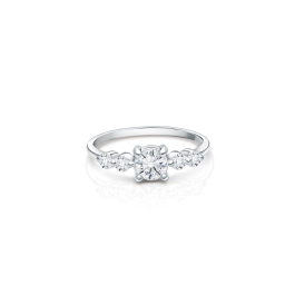 Signature 5 Stone, Clear CZ Children's First Holy Communion Ring for Girls - Sterling Silver