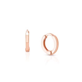 9mm Modern Huggie Hoops, Baby/Children's Earrings - 14K Rose Gold