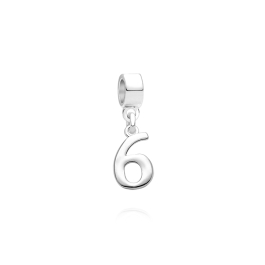 Six for this Cute Chick, Sterling Silver Number 6 Charm - Children's Adoré™ Dangle Charm
