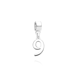 Nine is Divine, Sterling Silver Number 9 Charm - Children's Adoré™ Dangle Charm