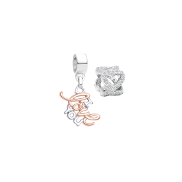 Adoré™ I Love You Charm Duo, Children's 2-Charm Collection Set for Girls - Sterling Silver