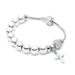 Adoré™ Rosary, First Holy Communion Children's Charm Bracelet for Girls - Sterling Silver