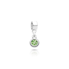 August Birthstone - Peridot, Sterling Silver and Swarovski® Colored Crystal - Children's Adoré™ Dangle Charm