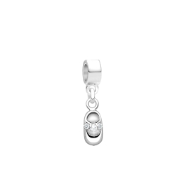 Baby Steps, Sterling Silver Baby Shoe with CZ's - Children's Adoré™ Dangle Charm