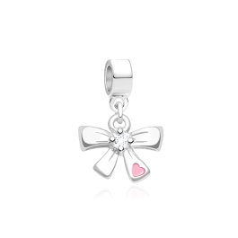 Bow-u-tiful You, Sterling Silver and Enamel Bow - Children's Adoré™ Dangle Charm