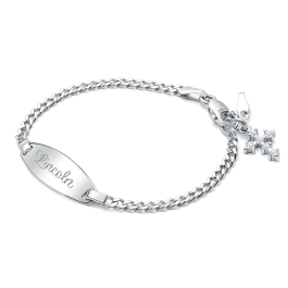 Classic Baby/Children's Engraved ID Bracelet for Boys - Sterling Silver