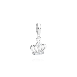 Once Upon a Time..., Sterling Silver and CZ Crown - Children's Adoré™ Dangle Charm
