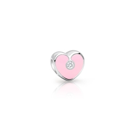 Daddy's Girl, Sterling Silver Heart with Light Pink Enamel and CZ - Children's Adoré™ Charm