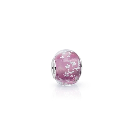 February Birthstone, Sterling Silver and Amethyst Purple Murano Glass (Hand Made in Italy) - Children's Adoré™ Charm