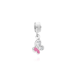 Flutter By Little Butterfly, Sterling Silver Butterfly with CZ's - Children's Adoré™ Dangle Charm