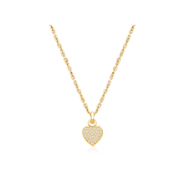 From the Heart with Genuine Diamonds, Children's Necklace for Girls - 14K Gold