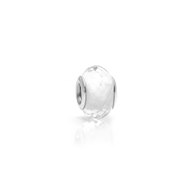 First Prayer, Sterling Silver and Clear Glass Faceted Rondel - Children's Adoré™ Charm