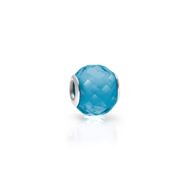 Under the Sea, Sterling Silver and Mermaid Blue Glass Faceted Round - Children's Adoré™ Charm