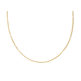Individual Necklace Chain, Extendable Diamond Cut Cable Chain - 14K Gold