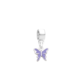 I Flit, I Float, I Fly, Sterling Silver and Purple Enamel Butterfly - Children's Adoré™ Dangle Charm