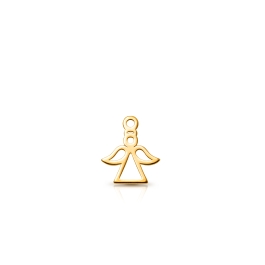 Angel - Silhouette Baby/Children's Individual Charm (Add to Your Existing Bracelet or Necklace) - 14K Gold