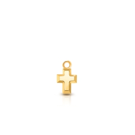 Cross - Simple Baby/Children's Individual Charm (Add to Your Existing Bracelet or Necklace) - 14K Gold