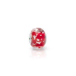 July Birthstone, Sterling Silver and Ruby Red Murano Glass (Hand Made in Italy) - Children's Adoré™ Charm