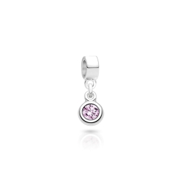 June Birthstone - Light Amethyst, Sterling Silver and Swarovski® Colored Crystal - Children's Adoré™ Dangle Charm