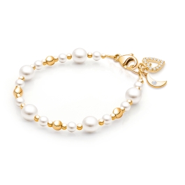 Little Lady, Baby/Children’s Beaded Bracelet for Girls - 14K Gold
