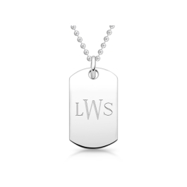 Military Pendant, Engraved Children's Necklace for Boys (Optional Charms & FREE Personalization) - Sterling Silver