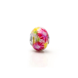 Zany Zinnias, Sterling Silver and Multi-Colored Murano Glass (Hand Made in Italy) - Children's Adoré™ Charm