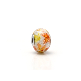 Sunbeams & Butterfly Wings, Sterling Silver with Yellow/Orange/White Murano Glass (Hand Made in Italy) - Children's Adoré™ Charm
