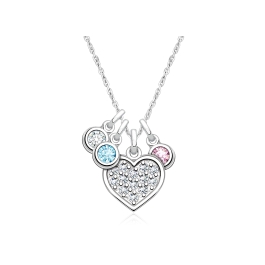 Oh So Loved, Mother's Necklace Set for Women, Personalized with Children's Birthstones - Sterling Silver