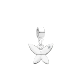 On a Wing and a Whim, Sterling Silver Clear CZ Butterfly - Children's Adoré™ Dangle Charm