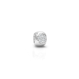Pixie Dust and Posies, Sterling Silver and Pavé CZ Flower Round - Children's Adoré™ Charm