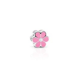Pretty Little Petals, Sterling Silver, Pink Enamel and Clear CZ Flower - Children's Adoré™ Charm