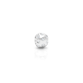 Star Light Star Bright, Sterling Silver Multi-Studded CZ Small Round - Children's Adoré™ Charm