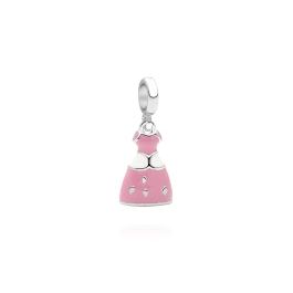 Once Upon a... Dream Dress, Sterling Silver Pink Princess Dress - Children's Adoré™ Dangle Charm