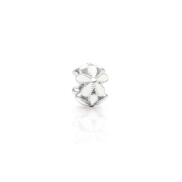 Secret Garden, Sterling Silver and White Enamel Flowers - Children's Adoré™ Charm