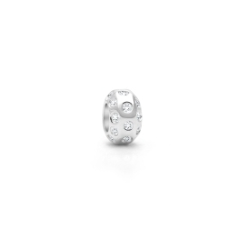 Under The Same Sky, Sterling Silver Multi-Studded CZ Rondel - Children's Adoré™ Charm