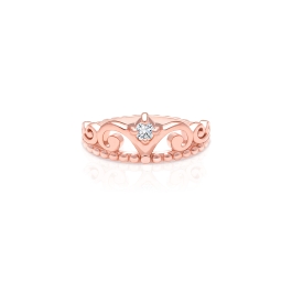 Rosabella™ Royalty, Clear CZ Crown, Children's Ring for Girls - Sterling Silver