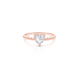 Rosabella™ Love, Clear CZ Heart Communion Children's Ring for Girls - Sterling Silver