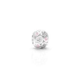 Never Let You Go, Sterling Silver and Light Pink CZ Hearts - Adoré™ Charm