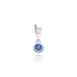 September Birthstone - Sapphire, Sterling Silver and Swarovski® Colored Crystal - Children's Adoré™ Dangle Charm