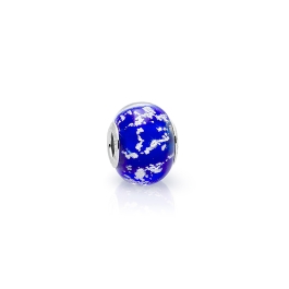 September Birthstone, Sterling Silver and Sapphire Blue Murano Glass (Hand Made in Italy) - Children's Adoré™ Charm