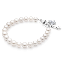 5mm Cultured Pearls, Teen's Beaded Bracelet for Girls - Sterling Silver