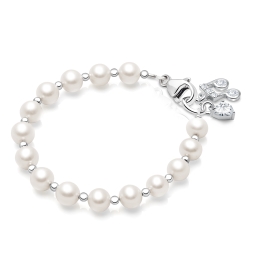 Timeless Pearls, Baby/Children’s Beaded Bracelet for Girls - Sterling Silver