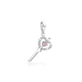 Fairy Godmother, Sterling Silver and Pavé CZ Magic Wand - Children's Adoré™ Dangle Charm
